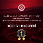 İYTE, 2023 Yılı Öğrenci Memnuniyetinde Türkiye Birincisi